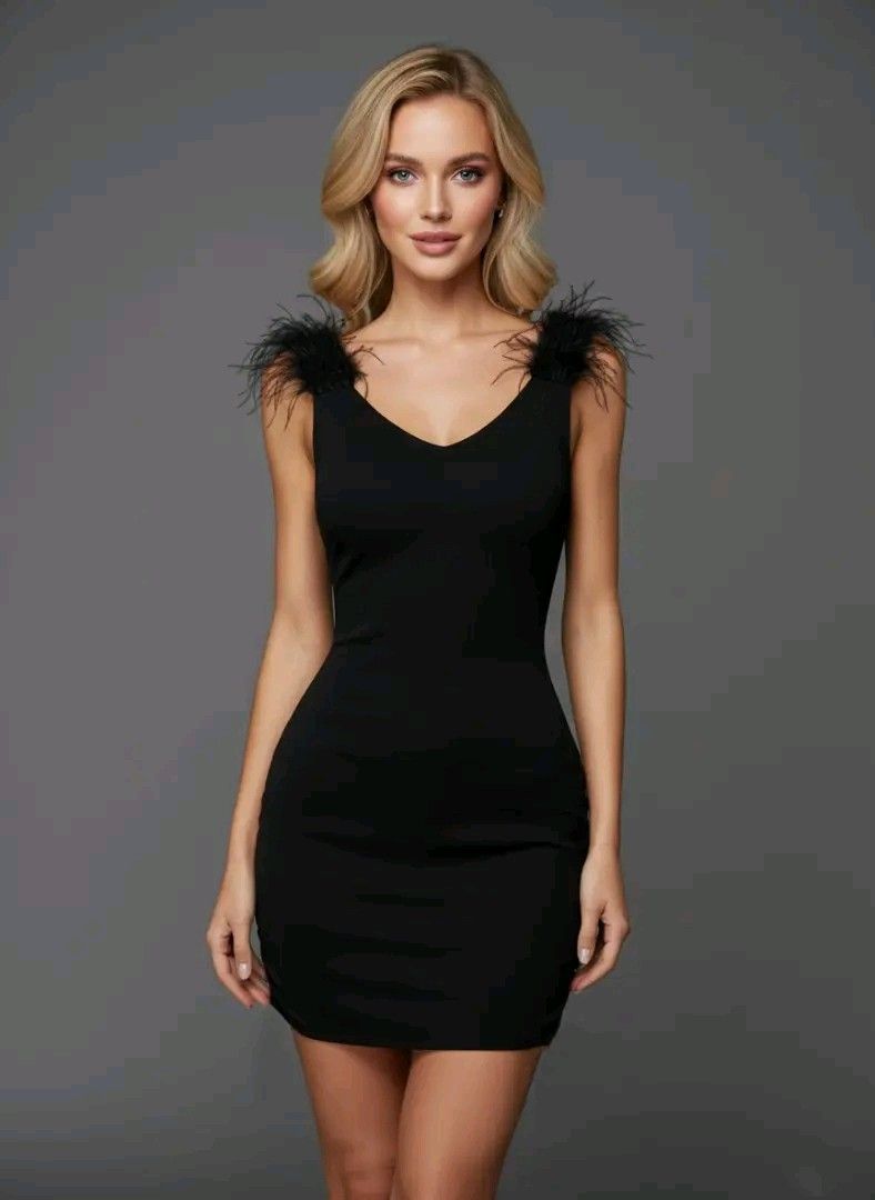 Mini Pencil Dress with Cut-Outs