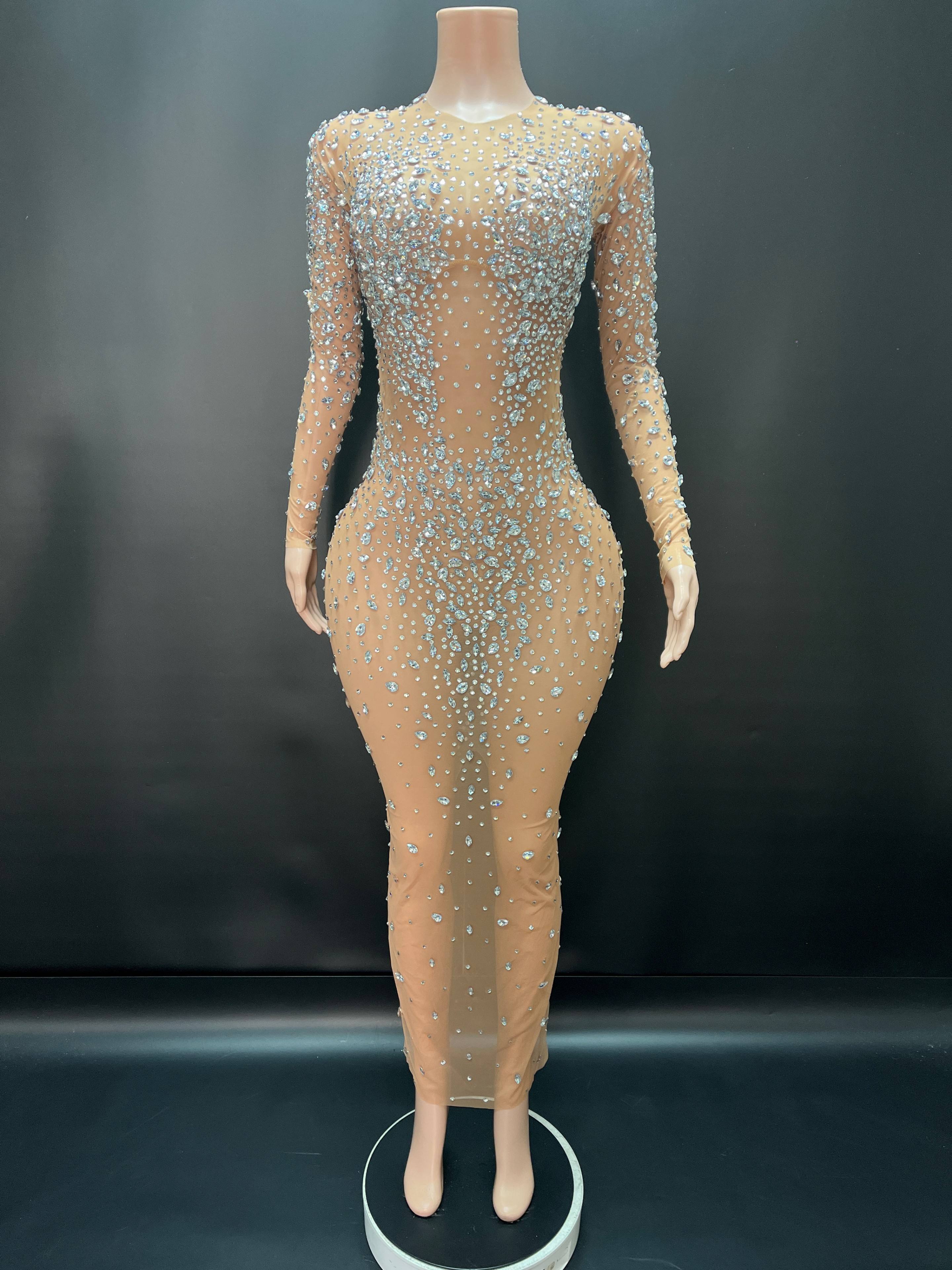 Sequin Midi Pencil Dress