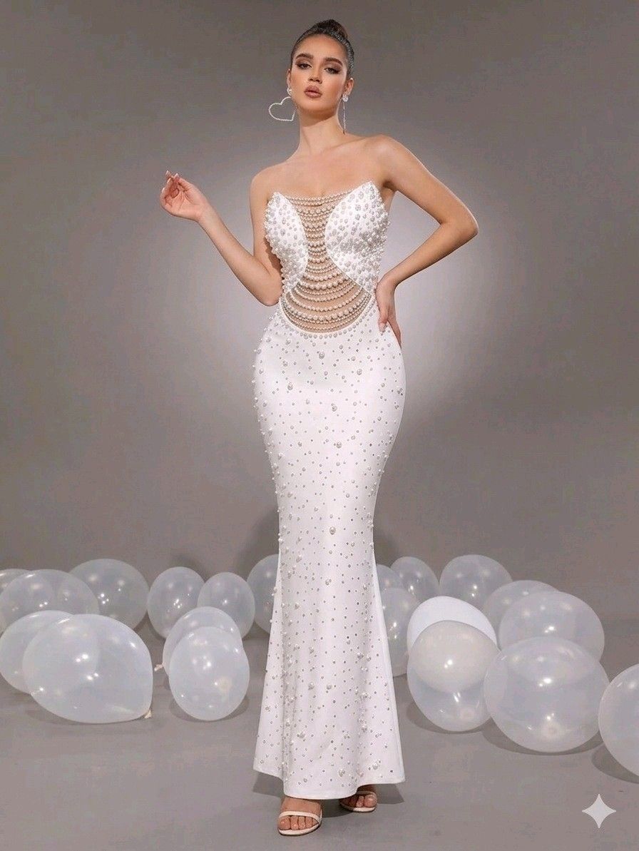 Mermaid Maxi Dress with Sweetheart Neckline
