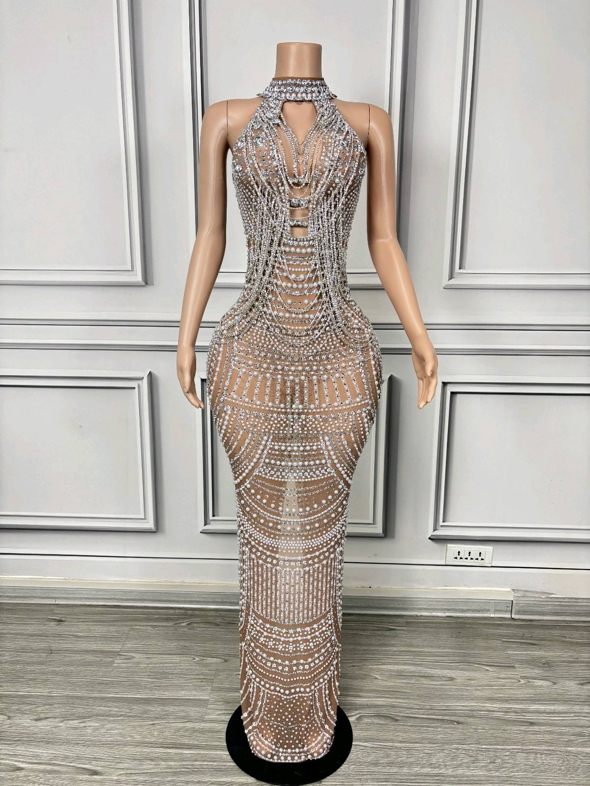 Halter Pencil Maxi Dress