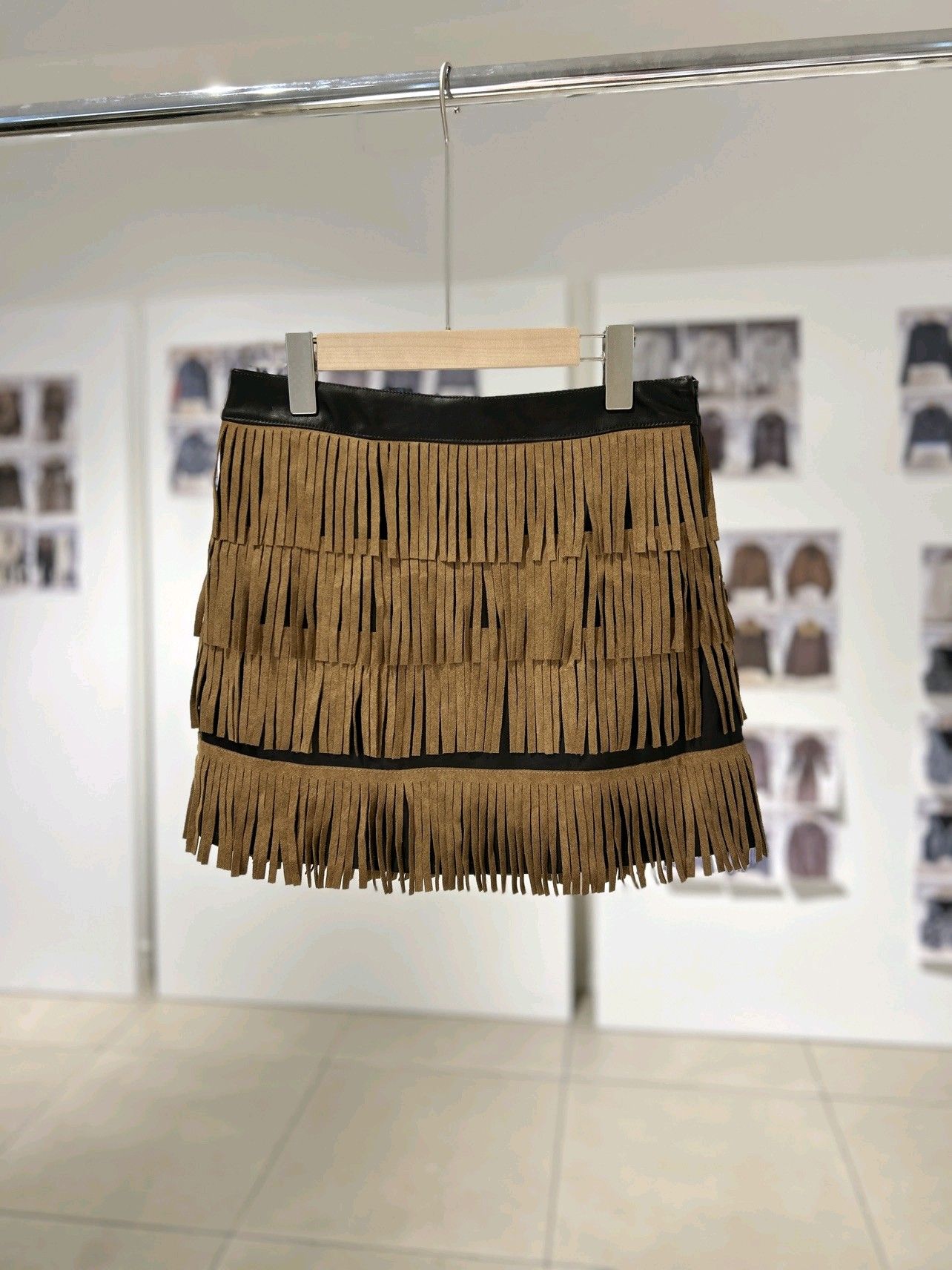 Fringed Mini Skirt