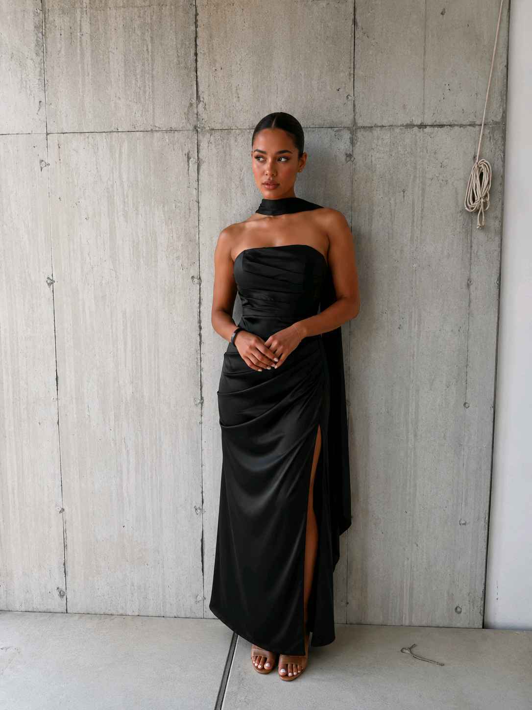 Fitted Halter Maxi Dress