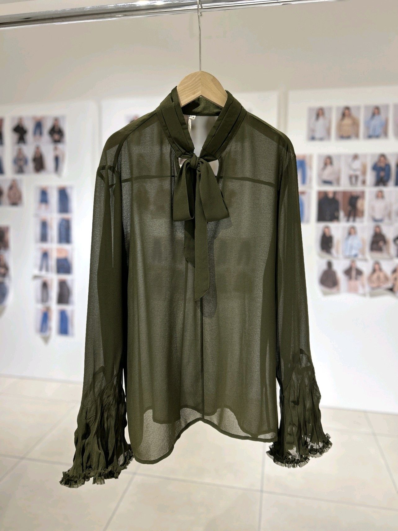 Chiffon Bow-Neck Blouse