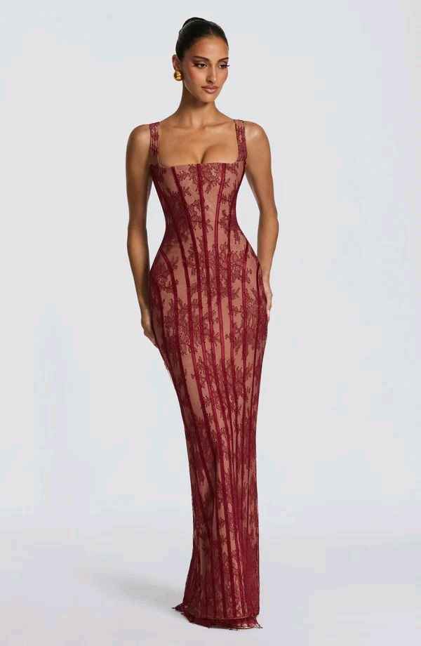 Corset-Style Mermaid Maxi Dress