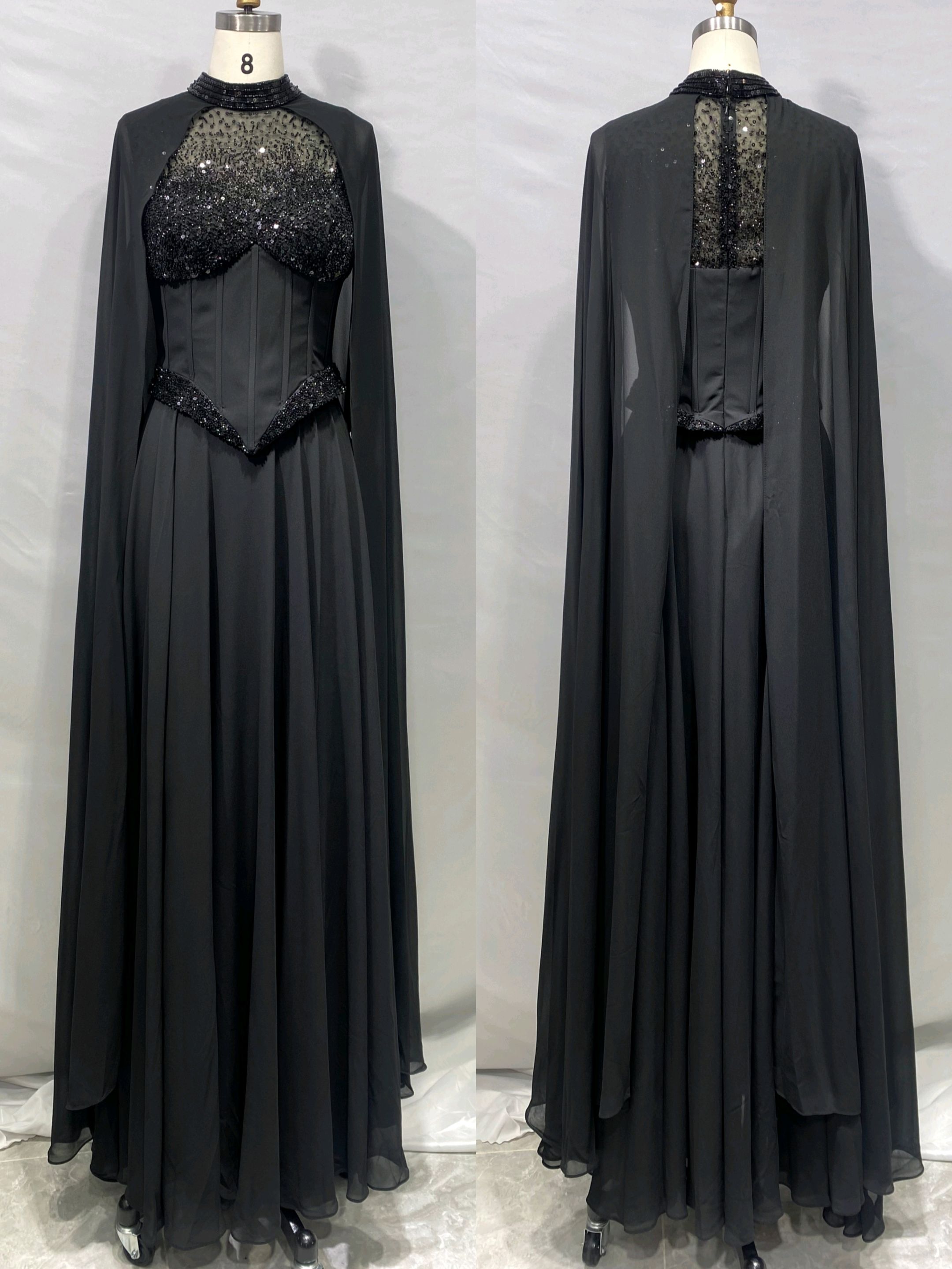 Maxi Dress with Mock Turtleneck