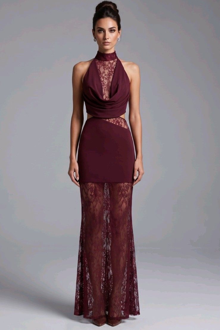 Halter Mermaid Maxi Dress