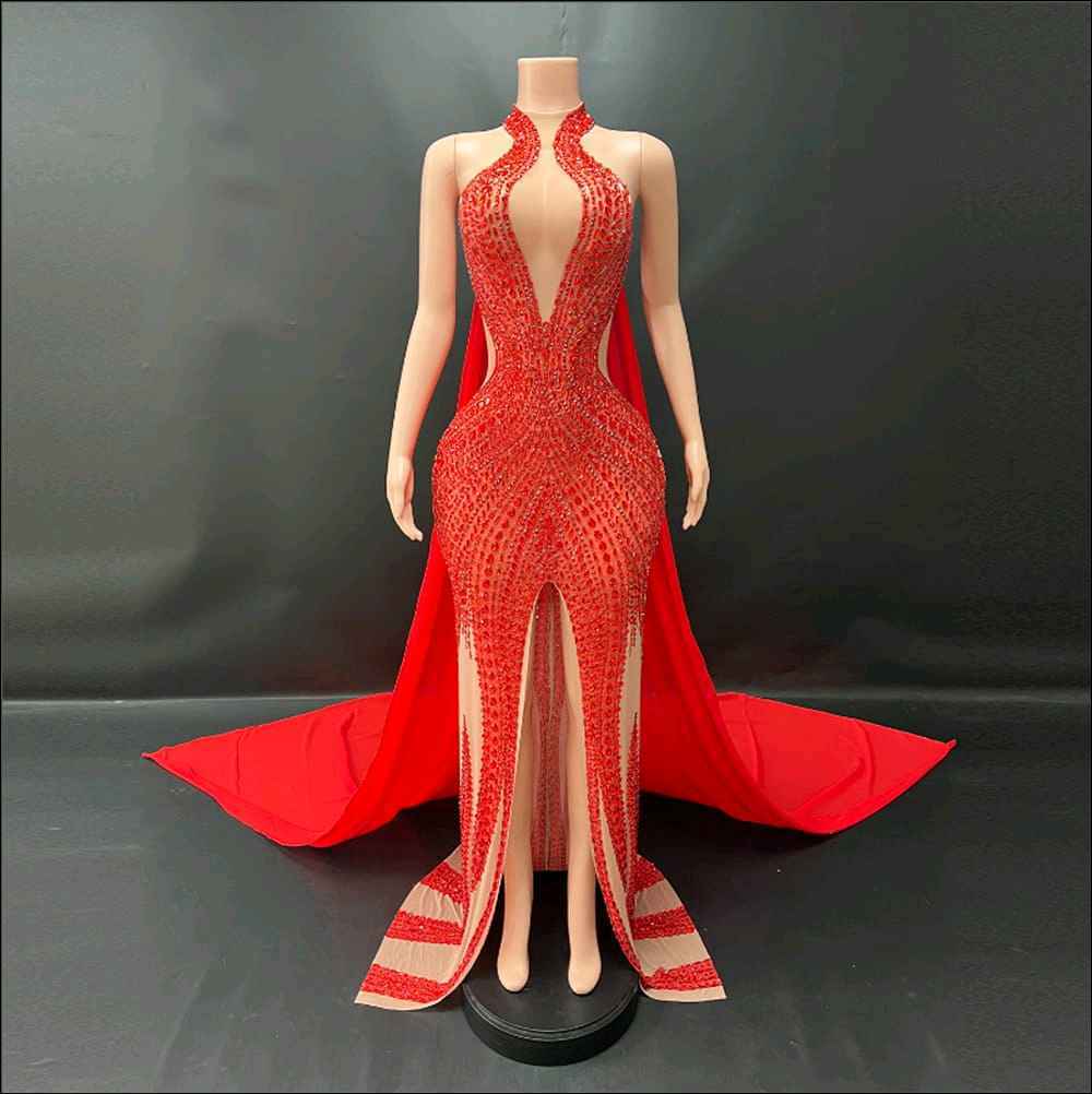Mermaid Maxi Halter Dress