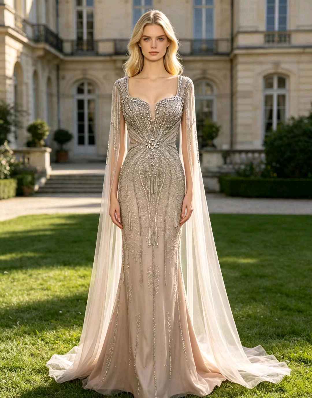 Embellished Mermaid Maxi Dress