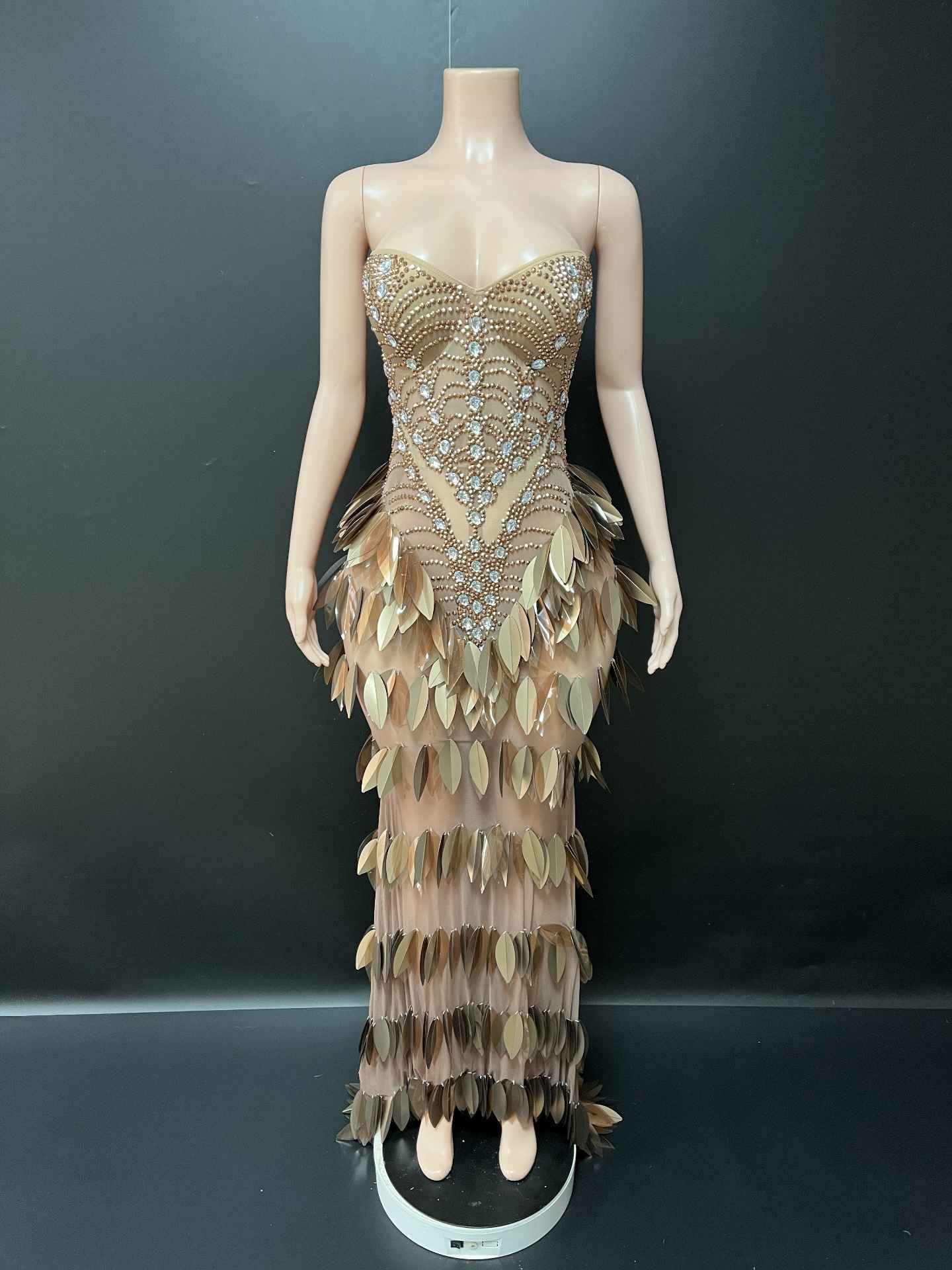 Sequin Maxi Pencil Dress