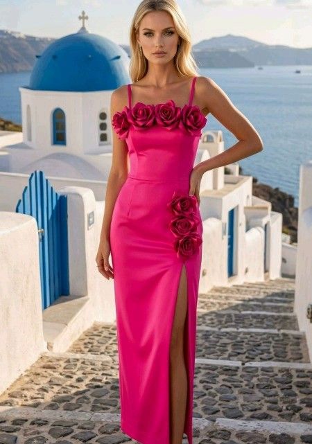 Midi Pencil Dress with Cut-Outs