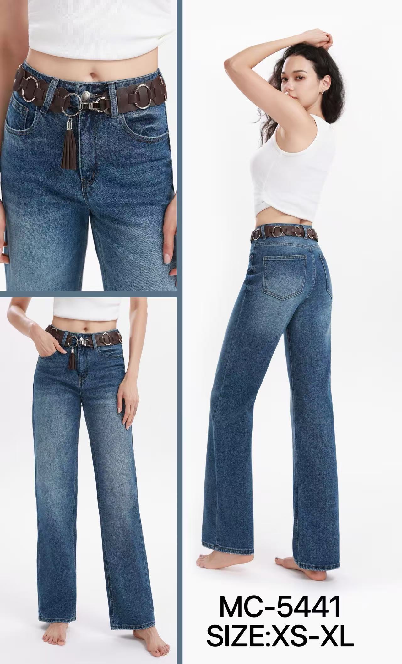 High-Waist Straight Jeans