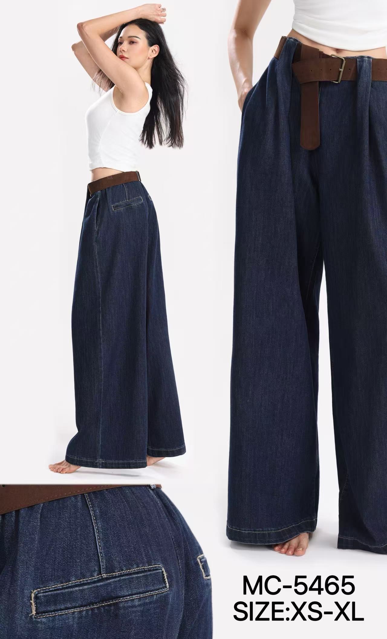High‑Waist Wide‑Leg Trousers