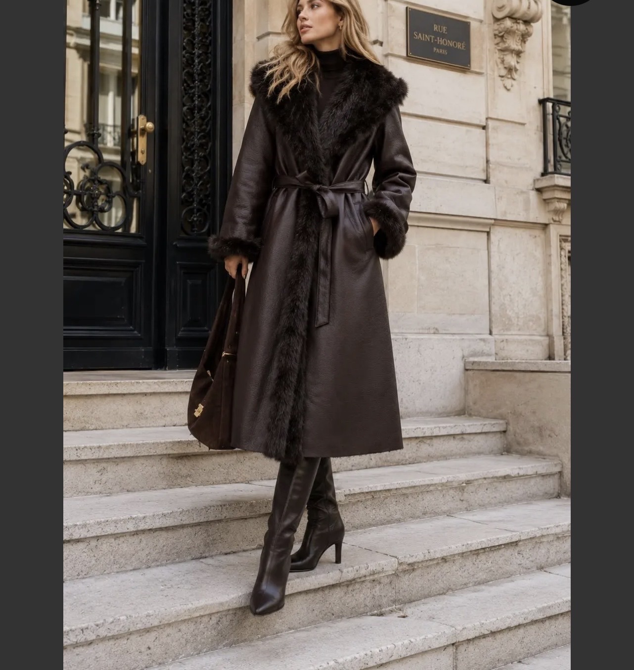 A-line Coat with Tie Waist