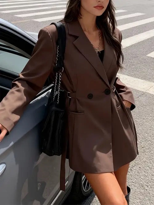 Longline Tailored Blazer with Belt