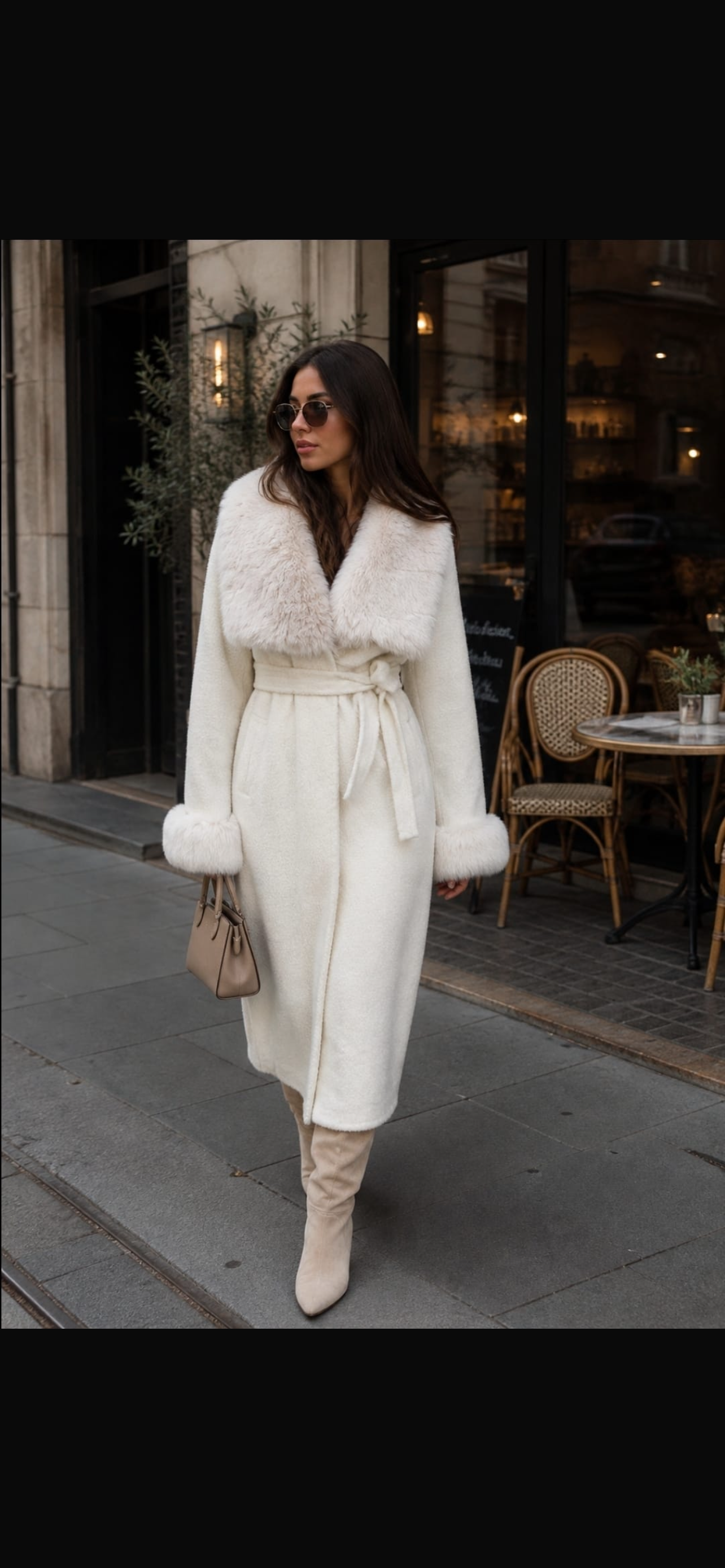 Tailored Midi Coat with Waist Tie