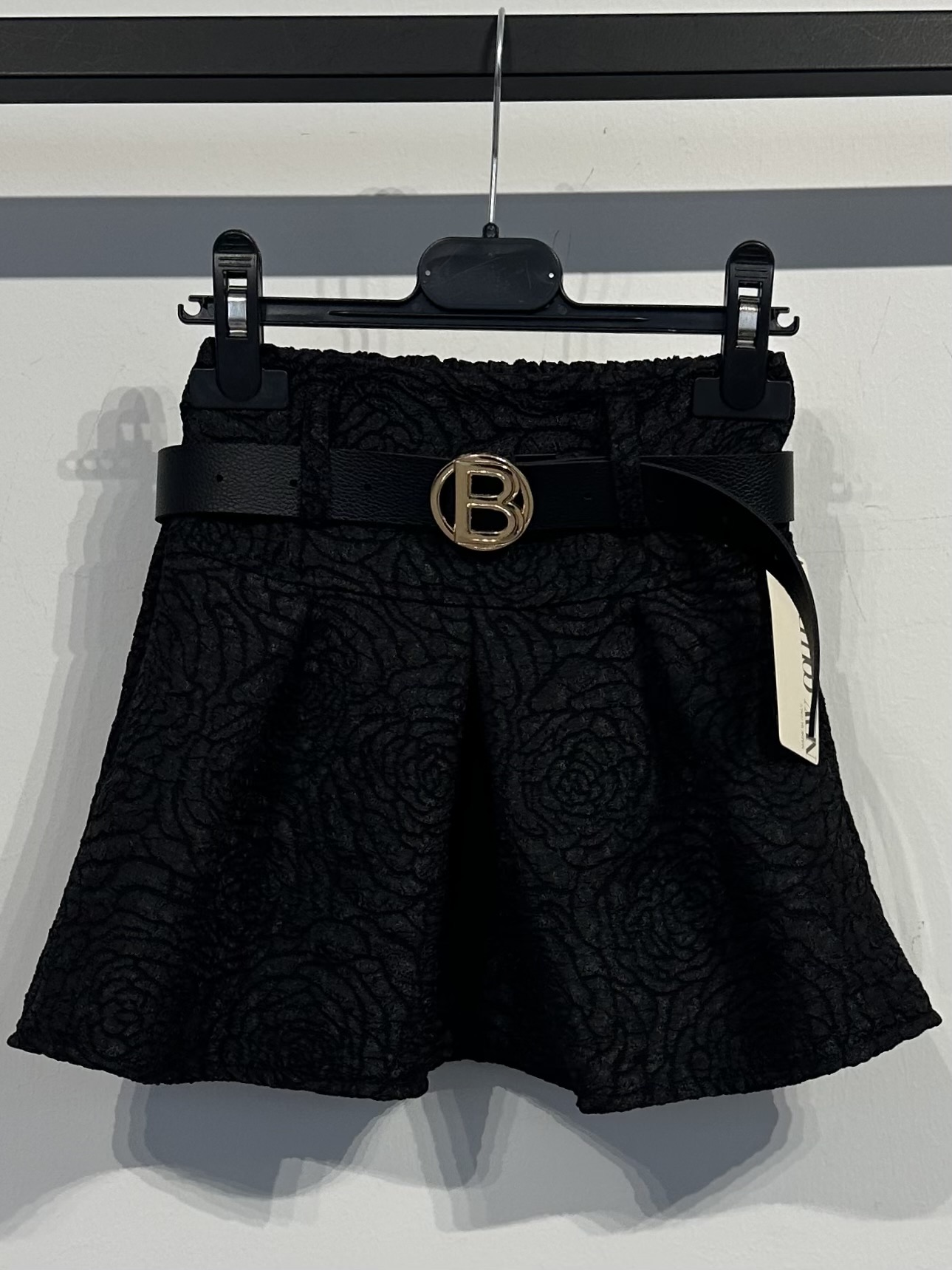 Pleated Mini Skirt with Detachable Belt