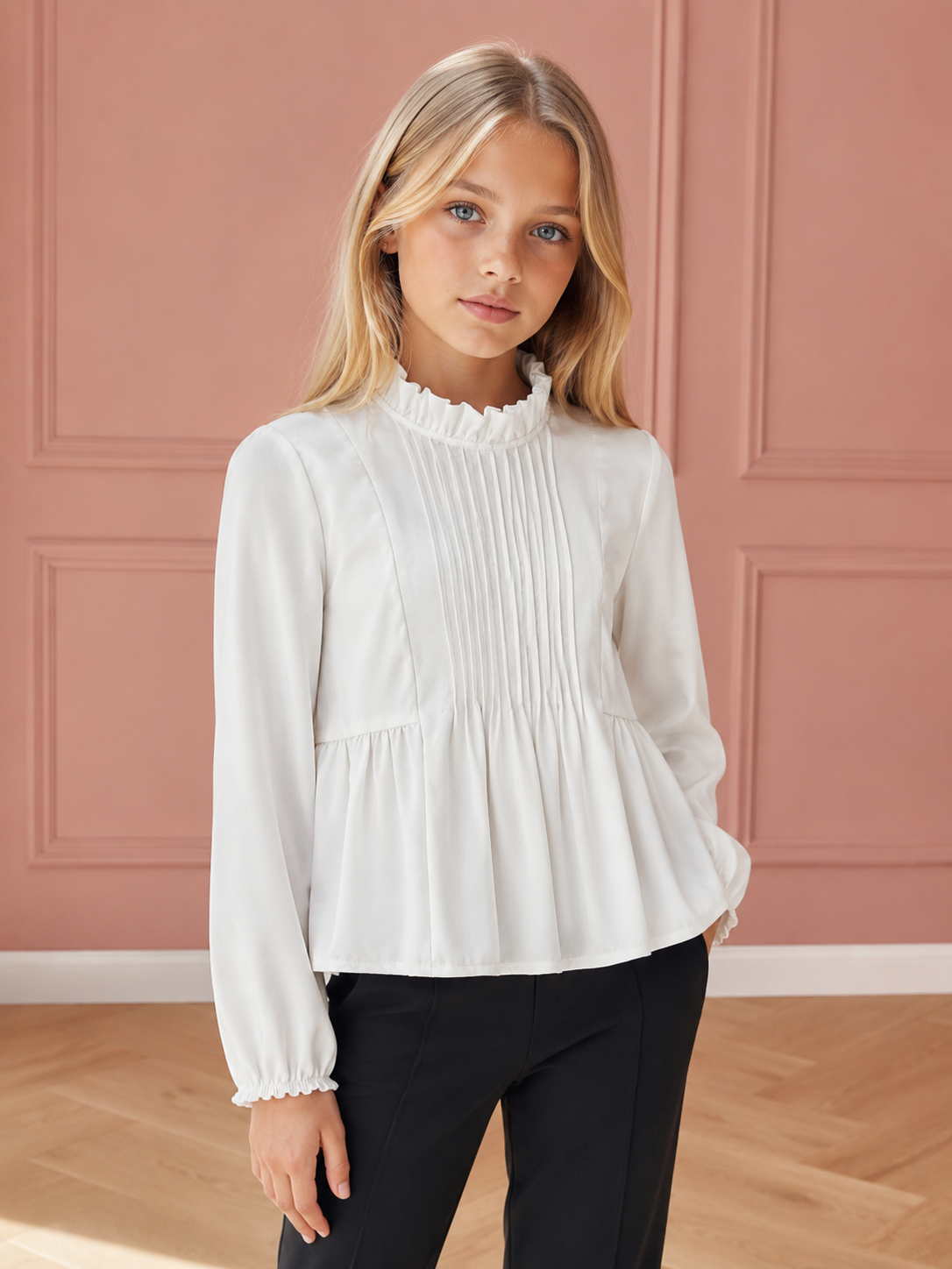Regular Blouse with Peplum
