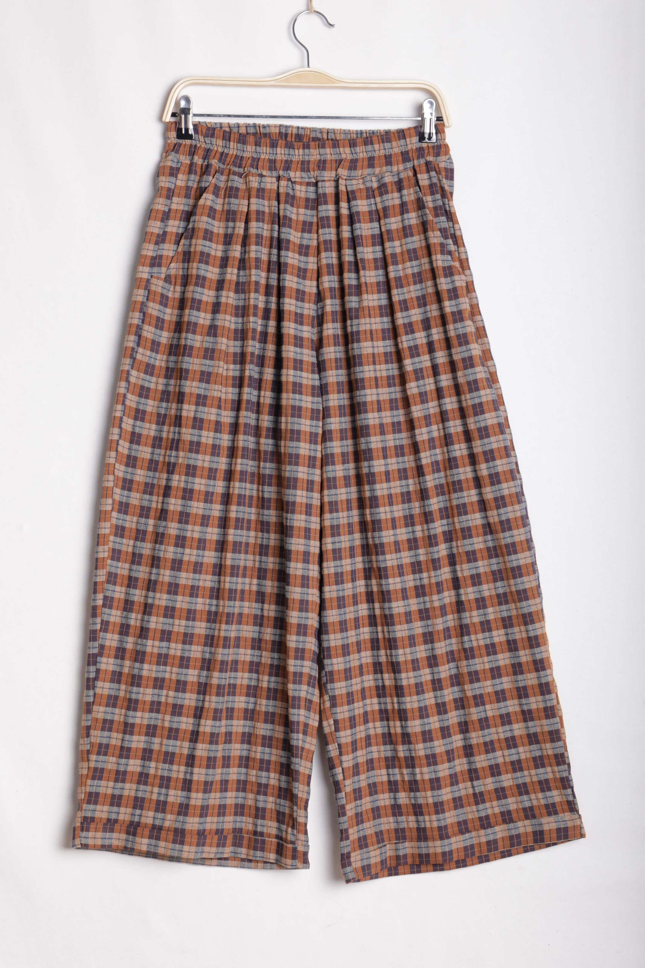 Elastic-Waist Palazzo Trousers