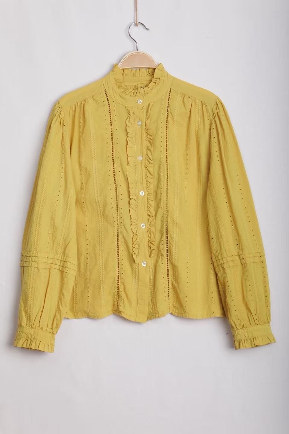 Blouse with Lace Ruffle