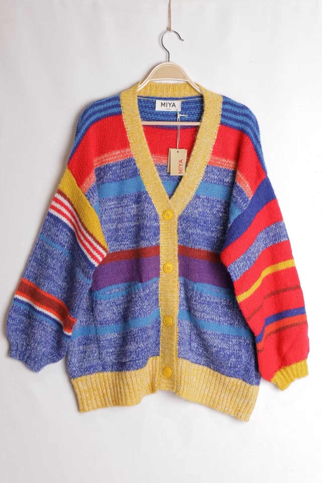 Relaxed Striped Cardigan