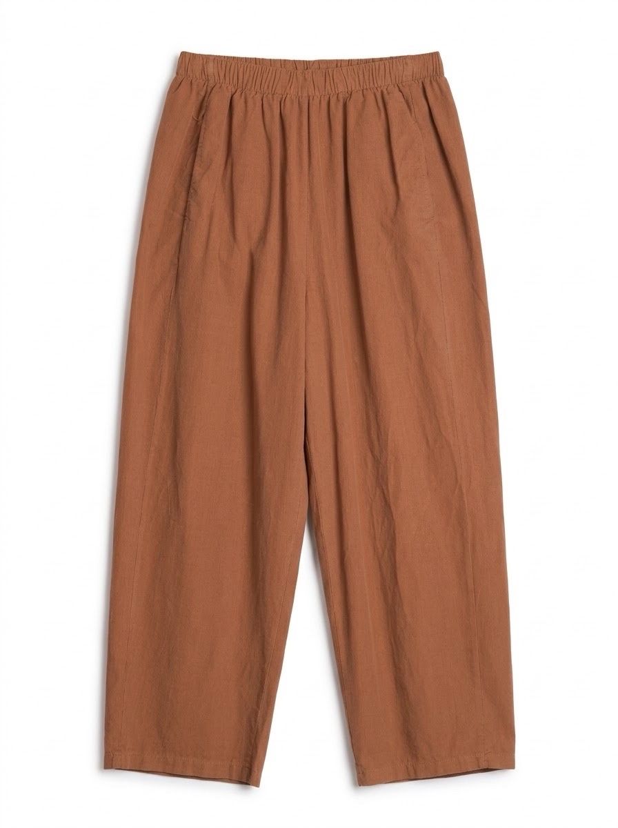 Wide Elastic-Waist Trousers