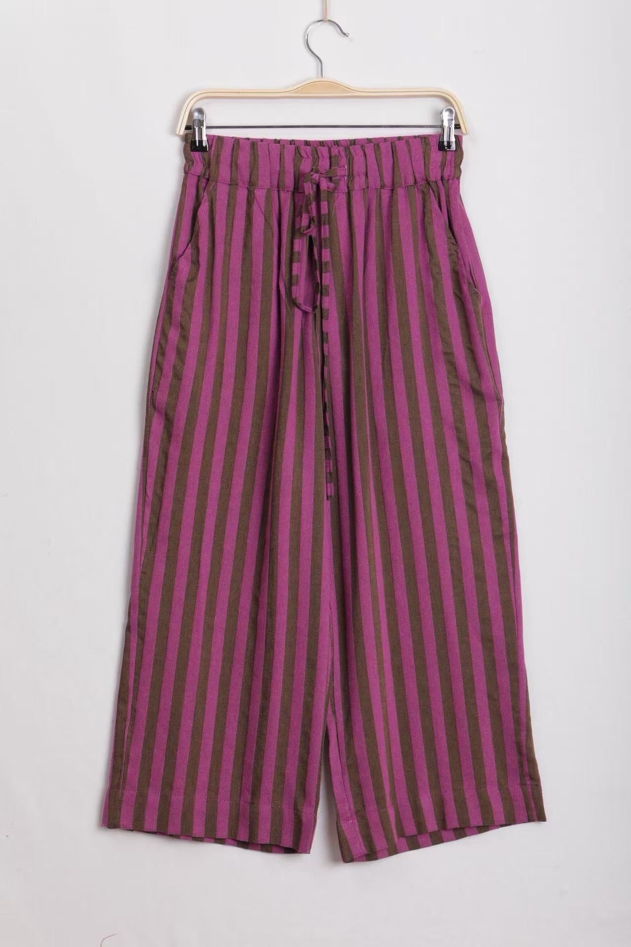 Palazzo Striped Trousers
