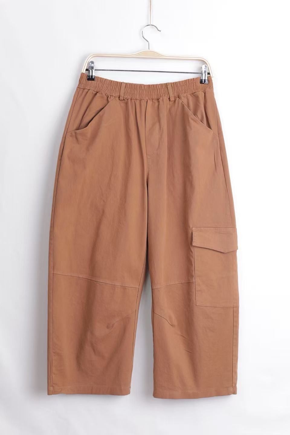 Relaxed Ankle-Length Cargo Trousers