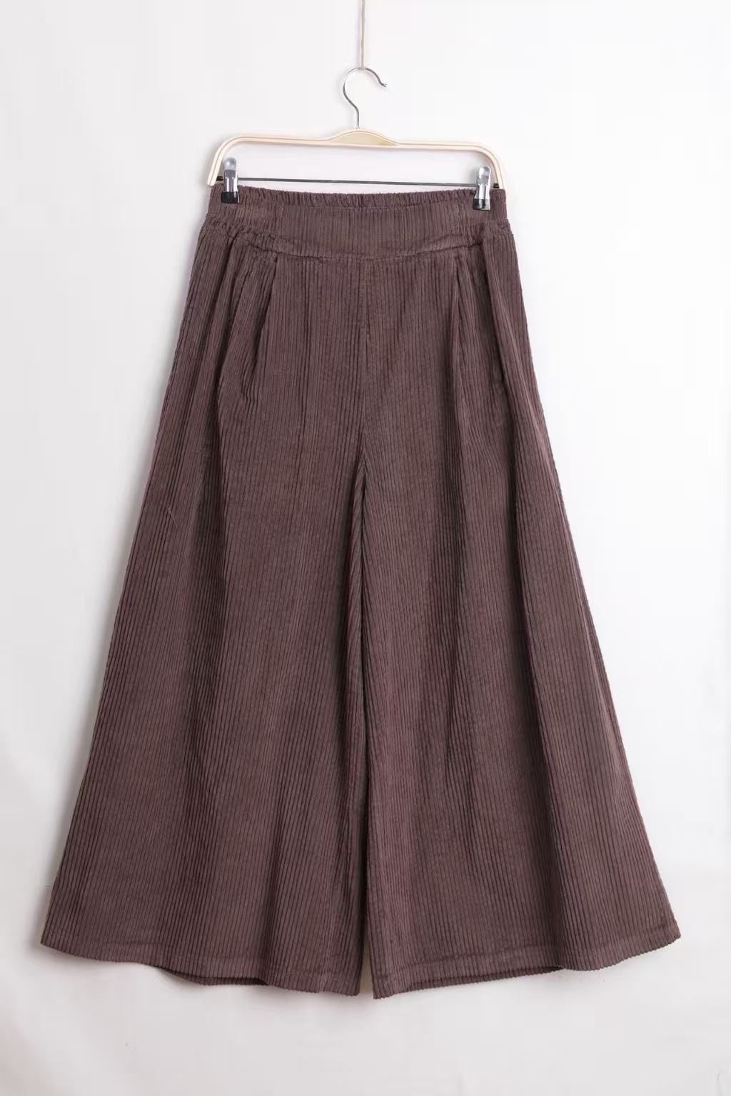 Wide Pleated Culotte Trousers
