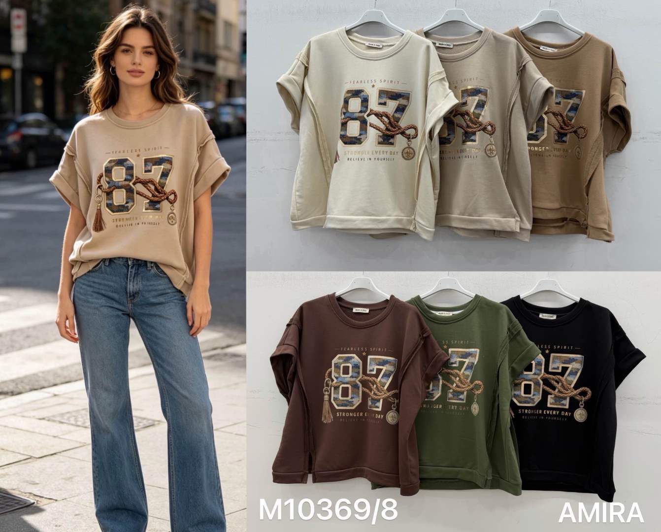 Loose Cropped Sweatshirt