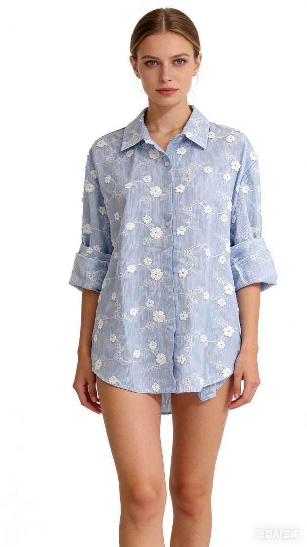 Longline Shirt with Collar