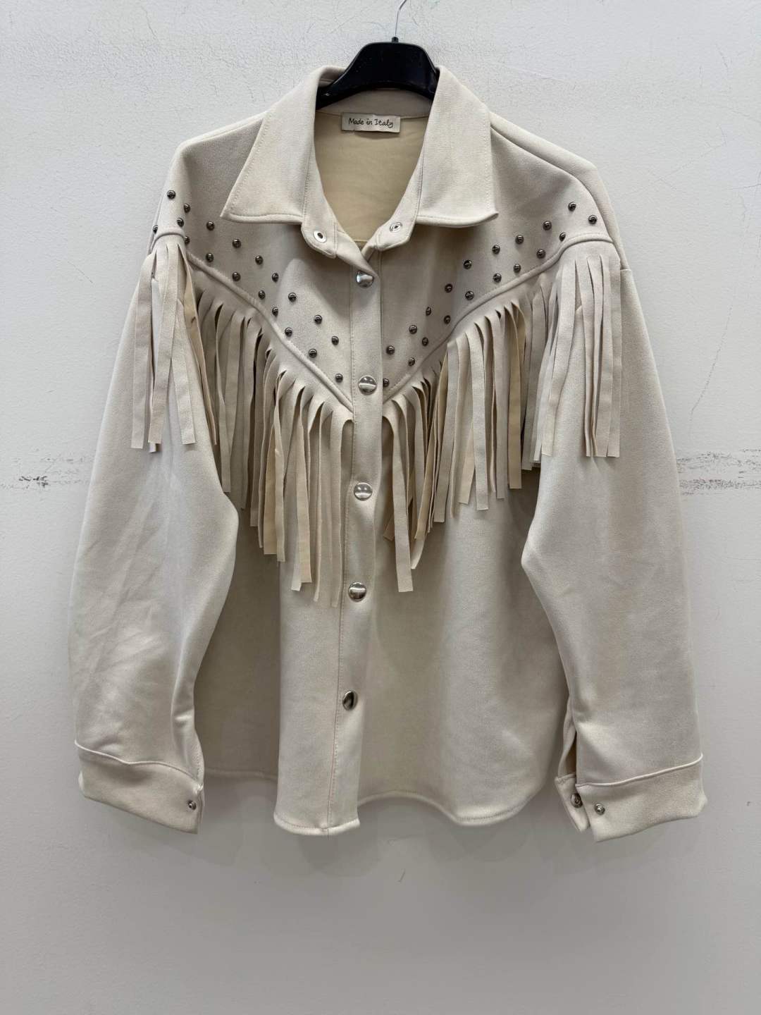 Shirt Jacket with Fringe
