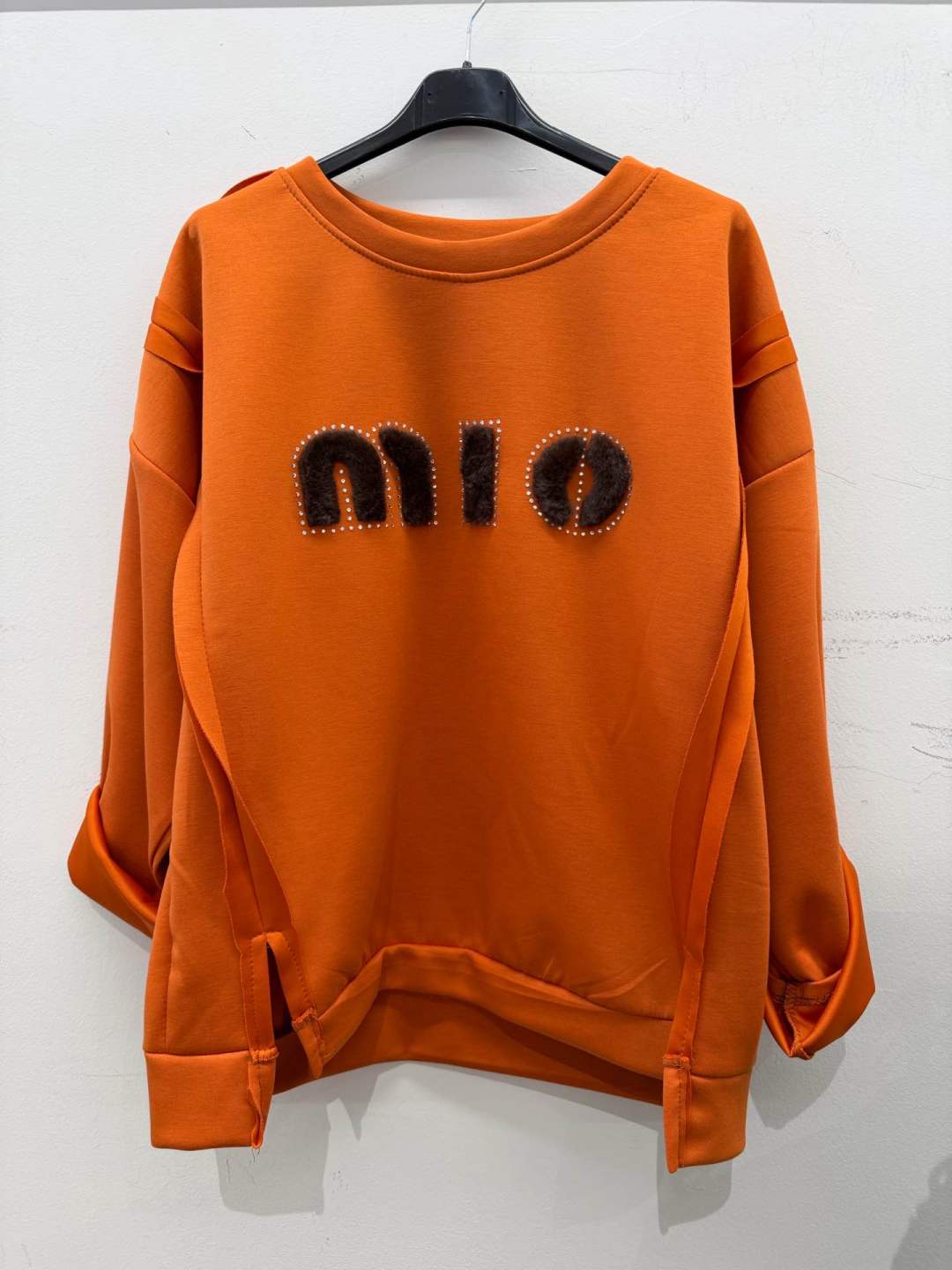 Oversized Jewel-Embellished Sweatshirt