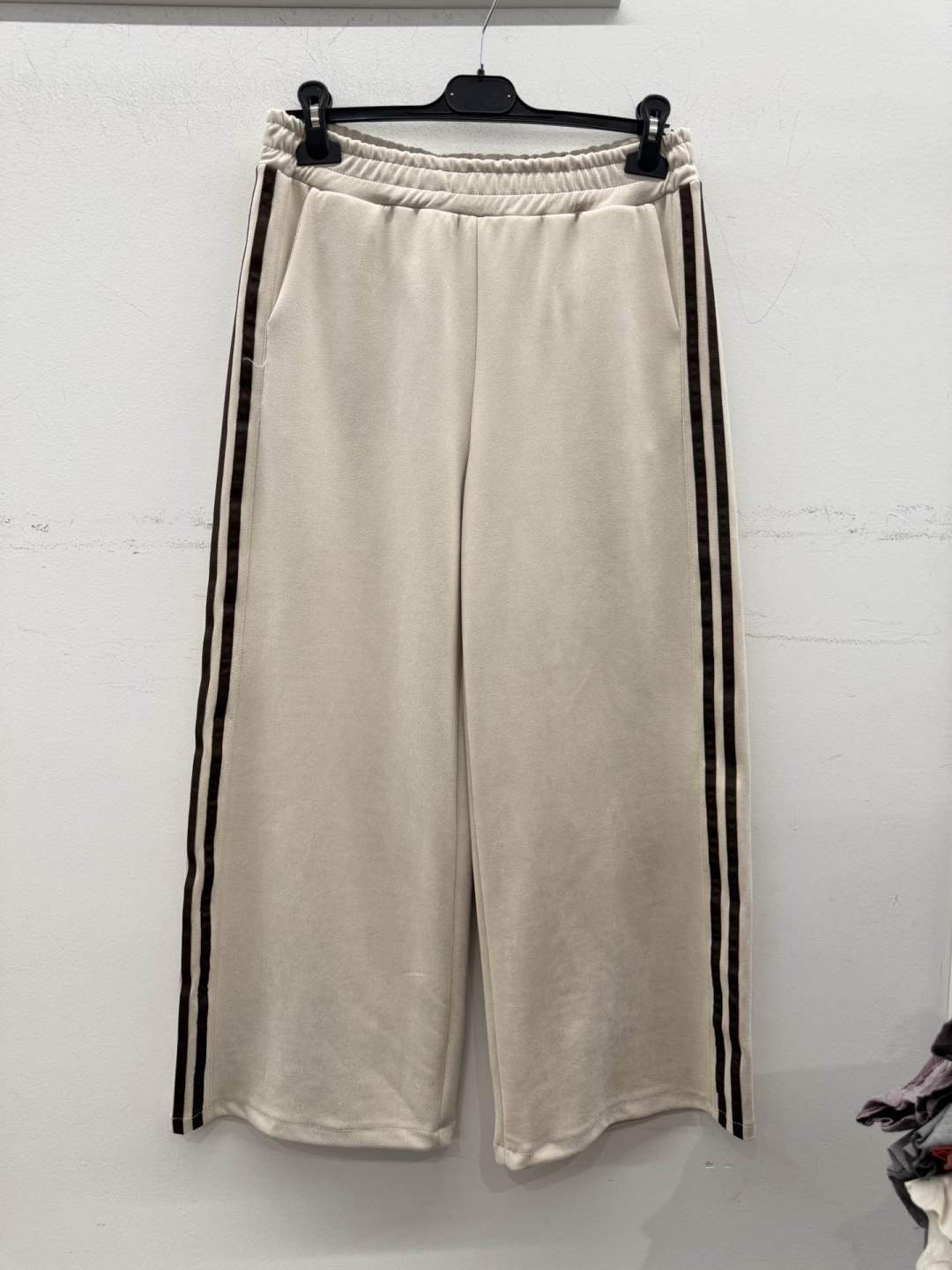 Wide-Leg Trousers with Side Stripes
