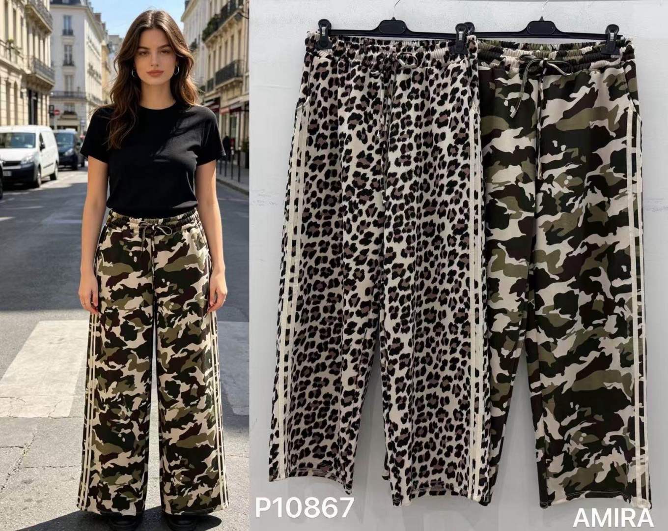 Relaxed Wide‑Leg Trousers