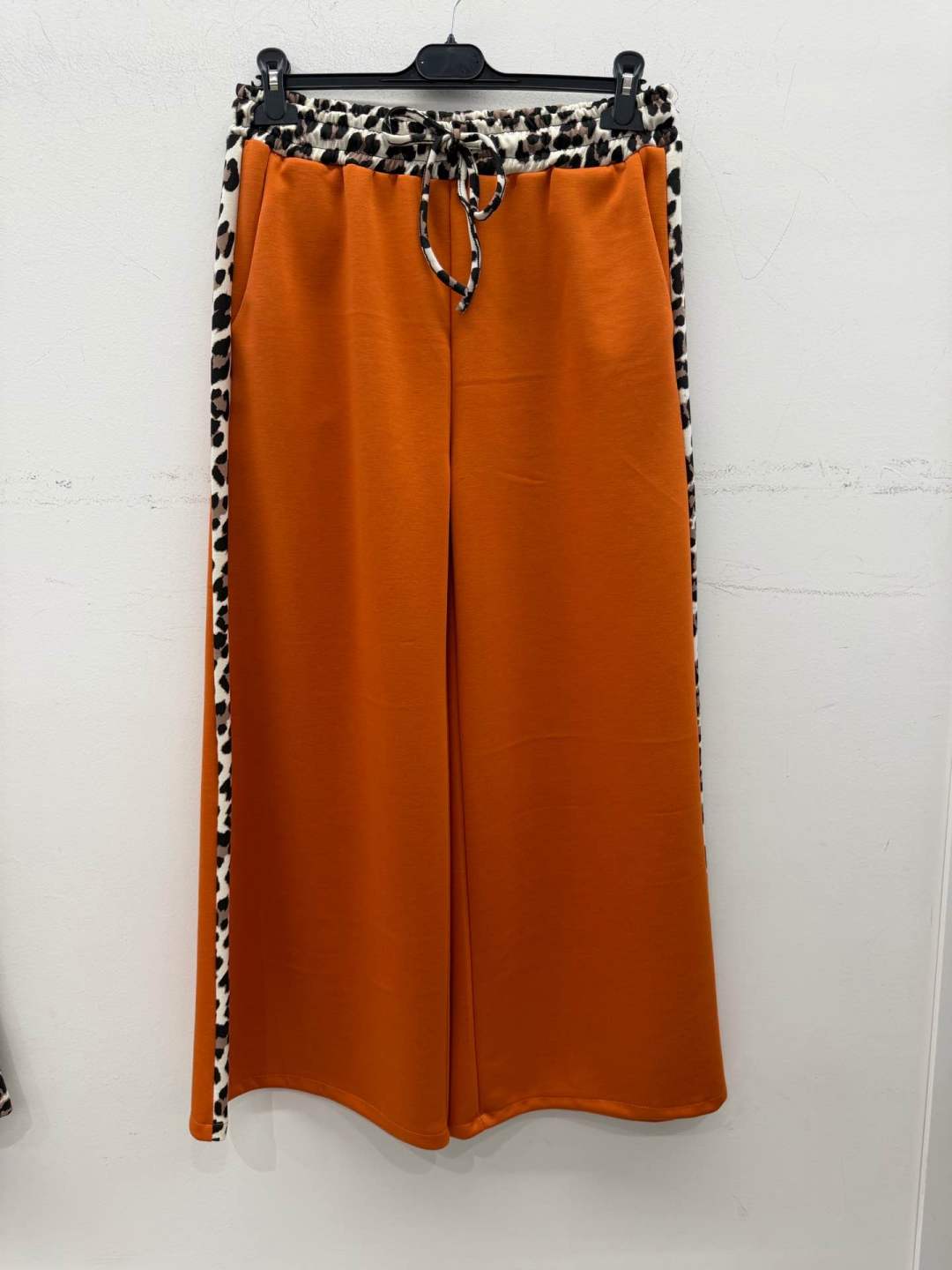 Wide-Leg Trousers with Side Stripe