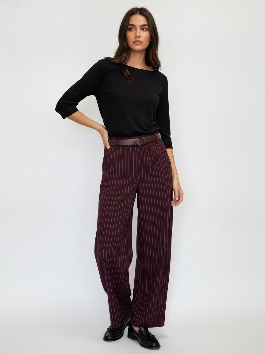 Wide‑Leg Trousers with Belt