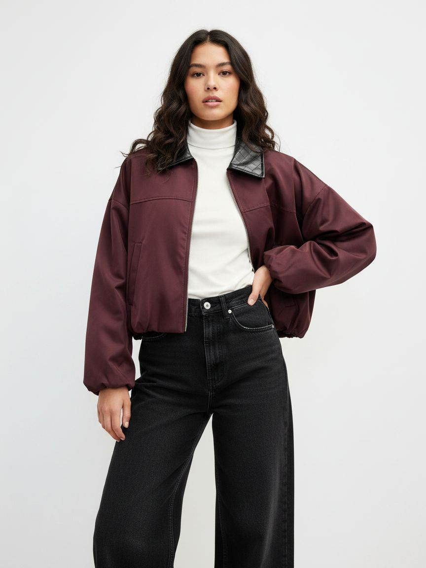 Oversize Jacket with Collar