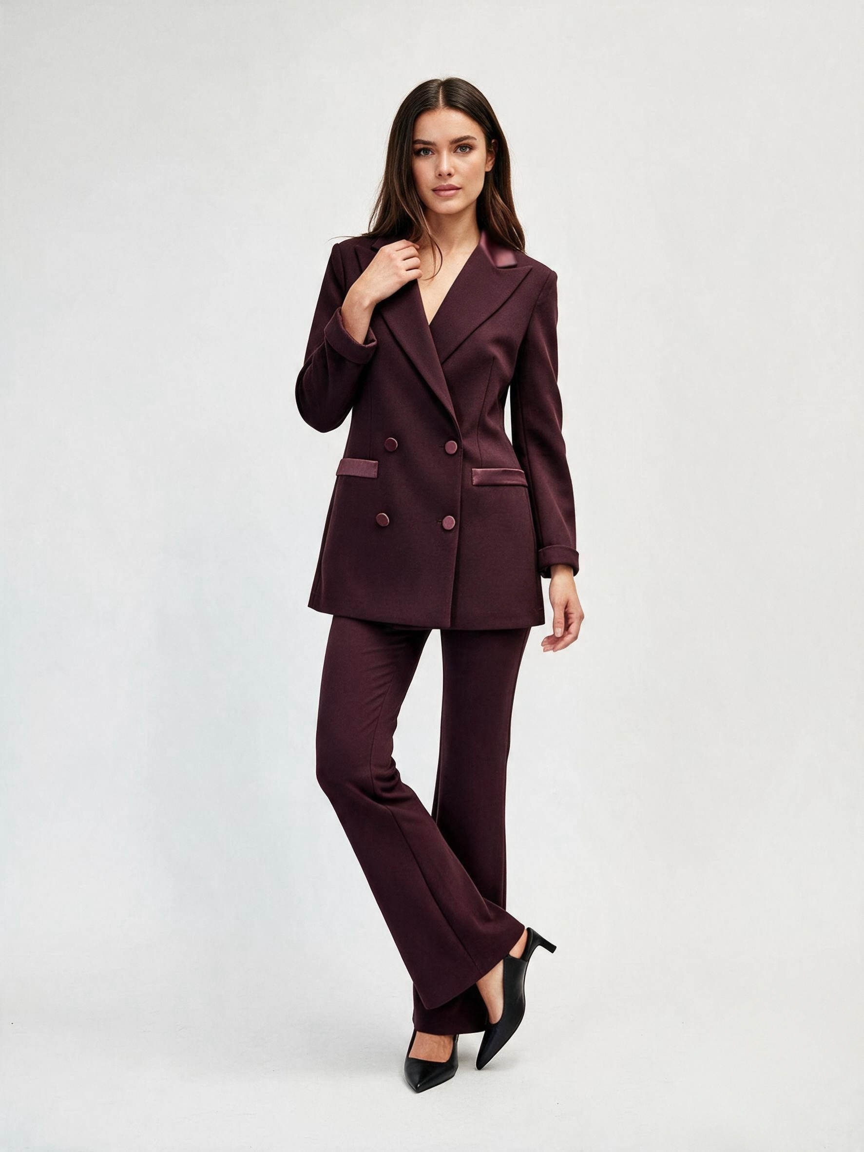 Tailored Flared Suit Set
