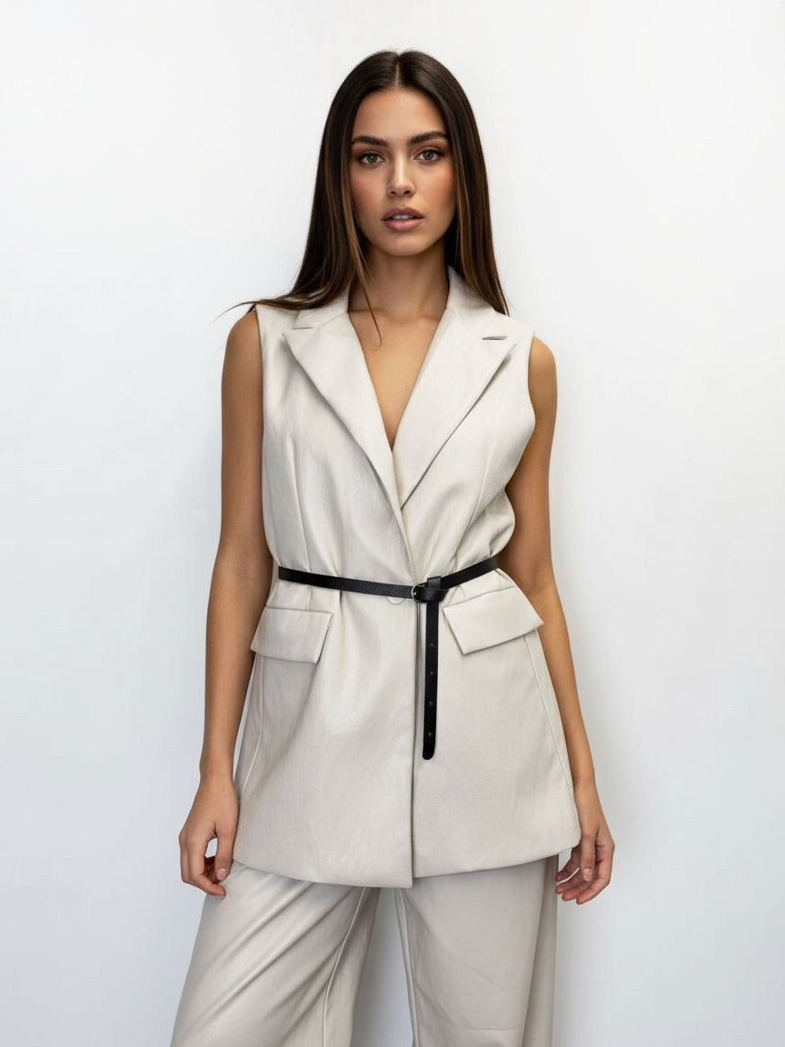 Long Belted Vest