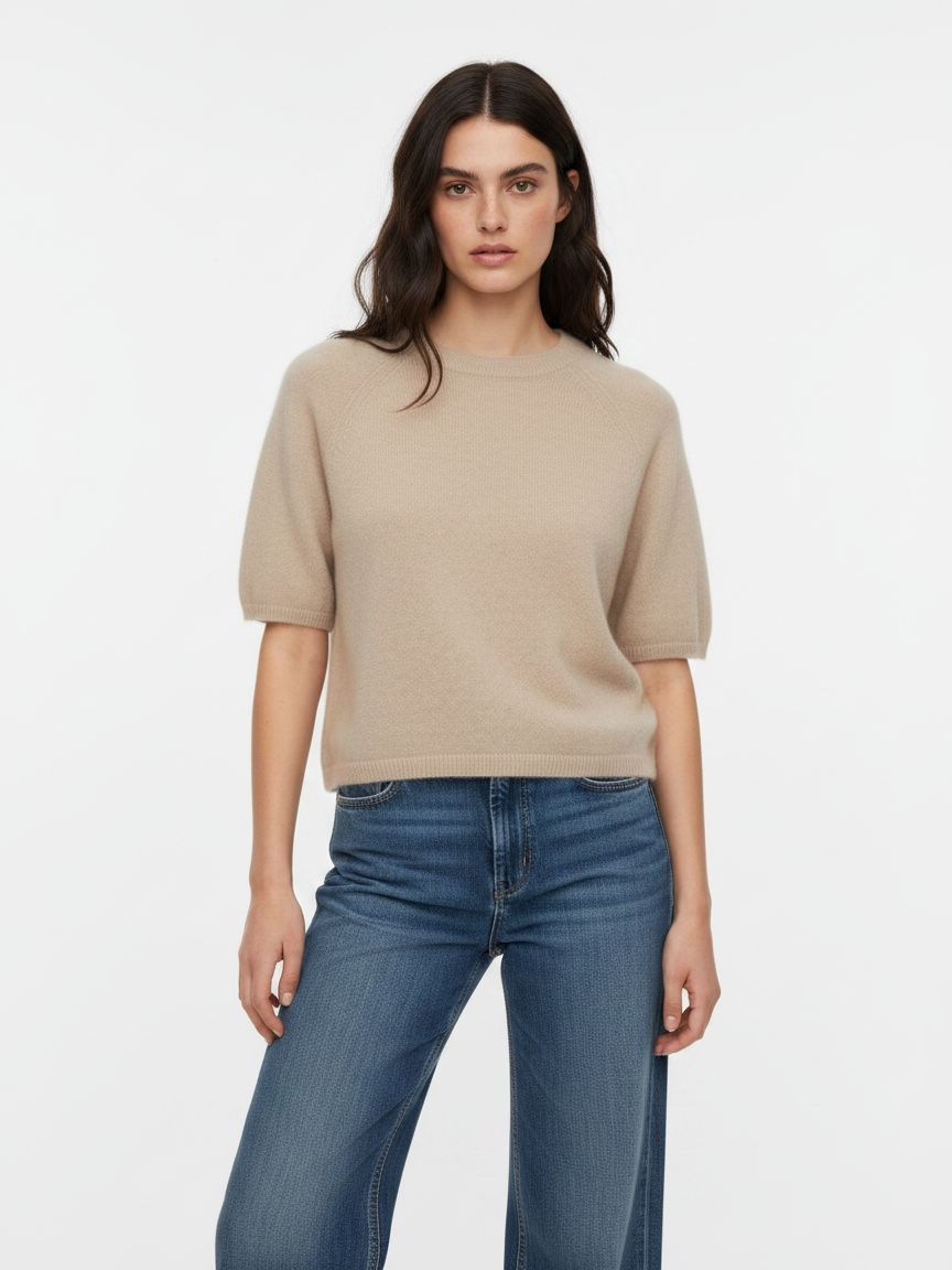 Cropped Raglan Sweater