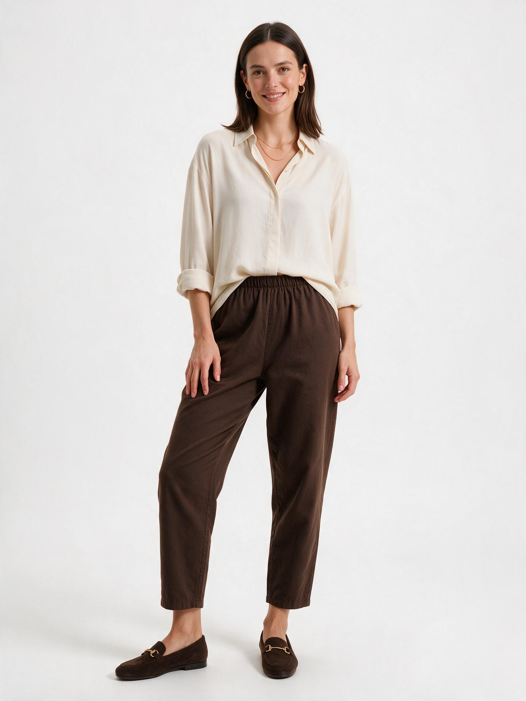 Straight Ankle-Length Trousers