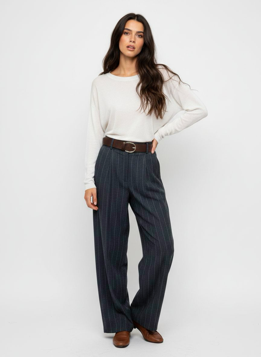 High‑Waist Wide Trousers
