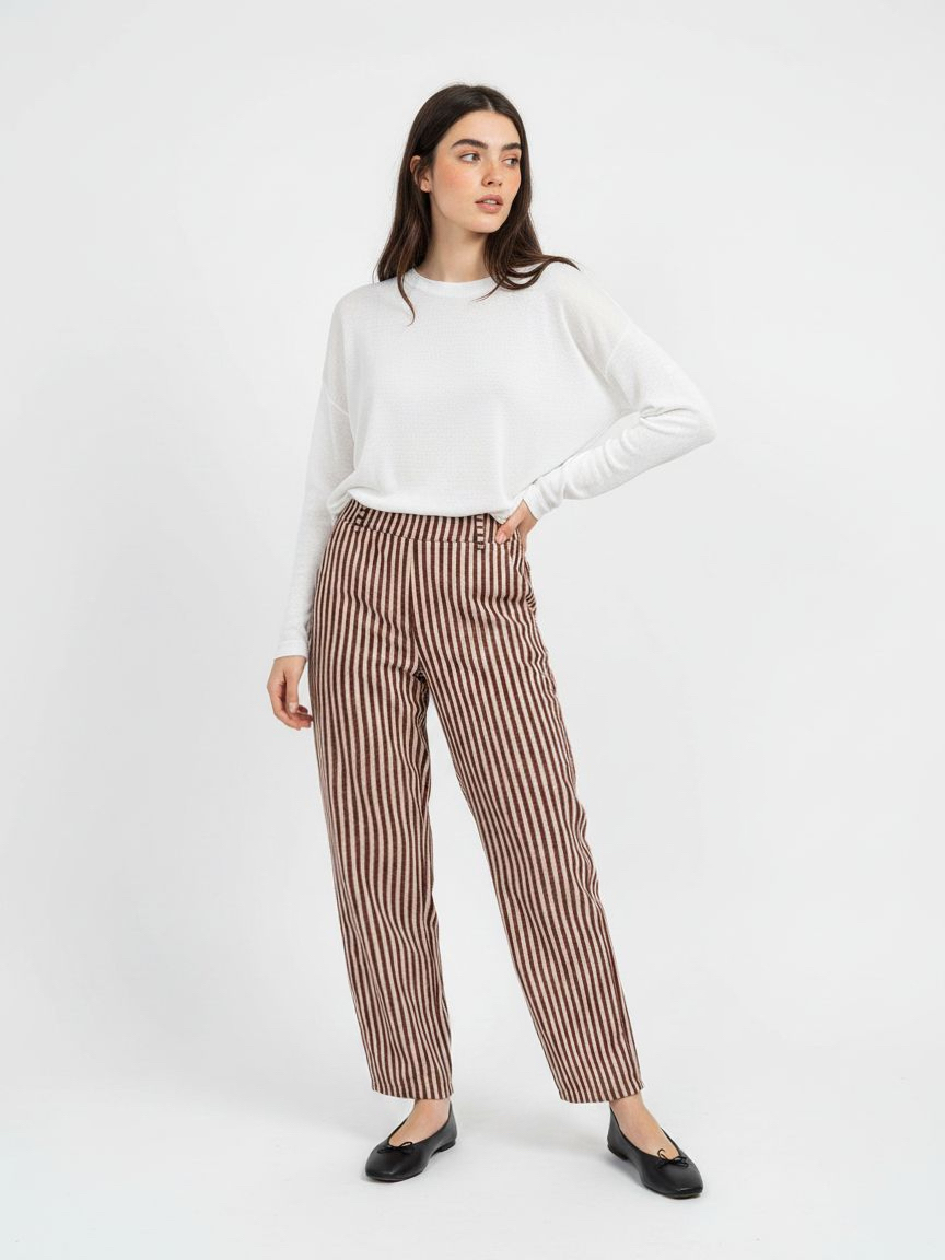 Straight Trousers with Waistband