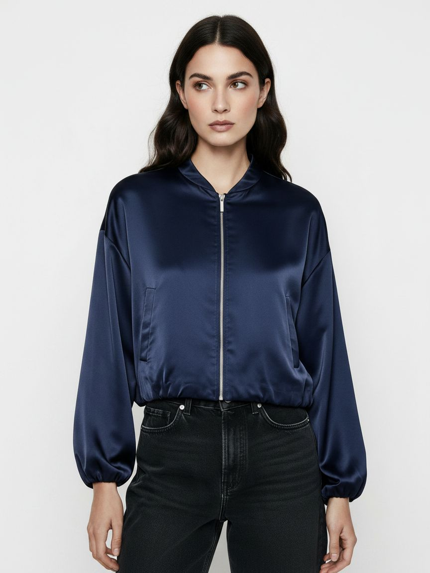 Satin Bomber Jacket