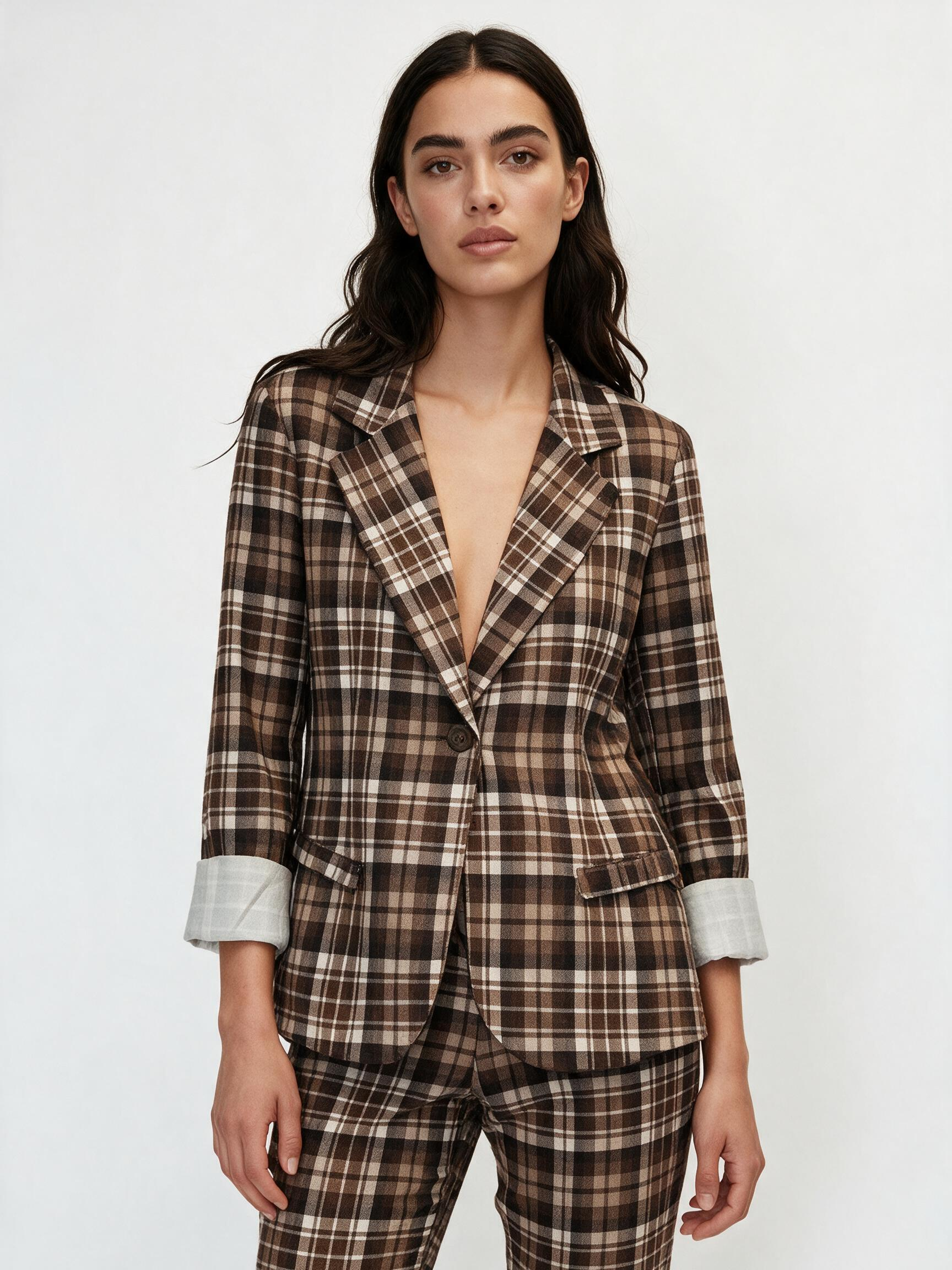 Tailored Checked Blazer