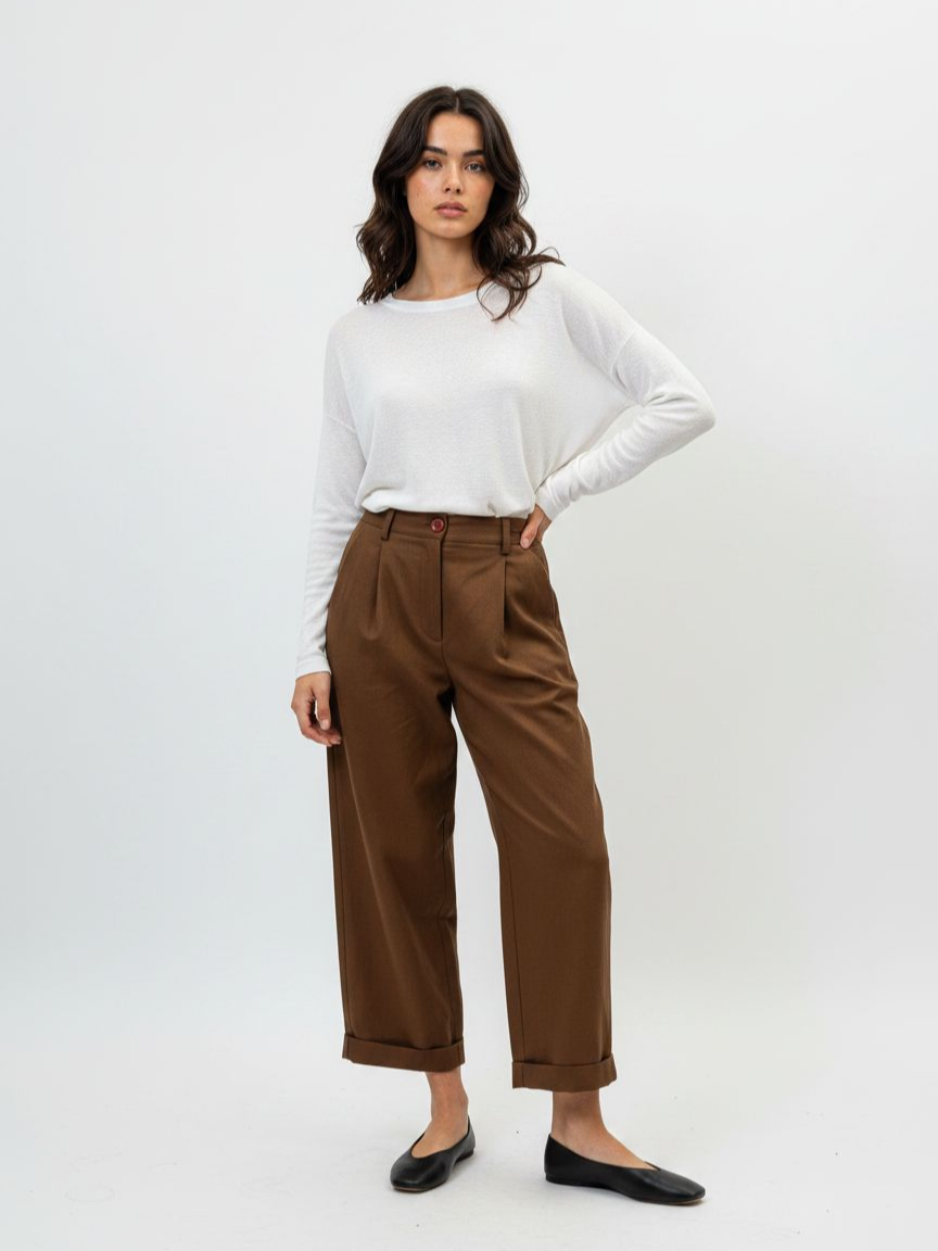 Wide Pleated Trousers