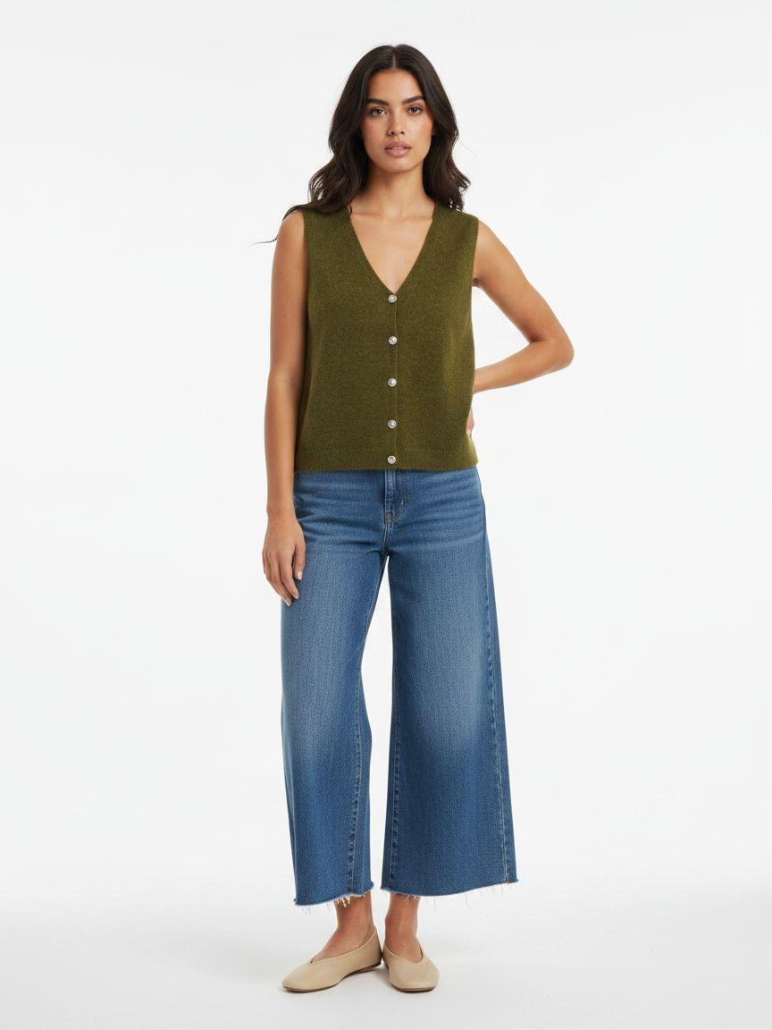V-Neck Knit Vest