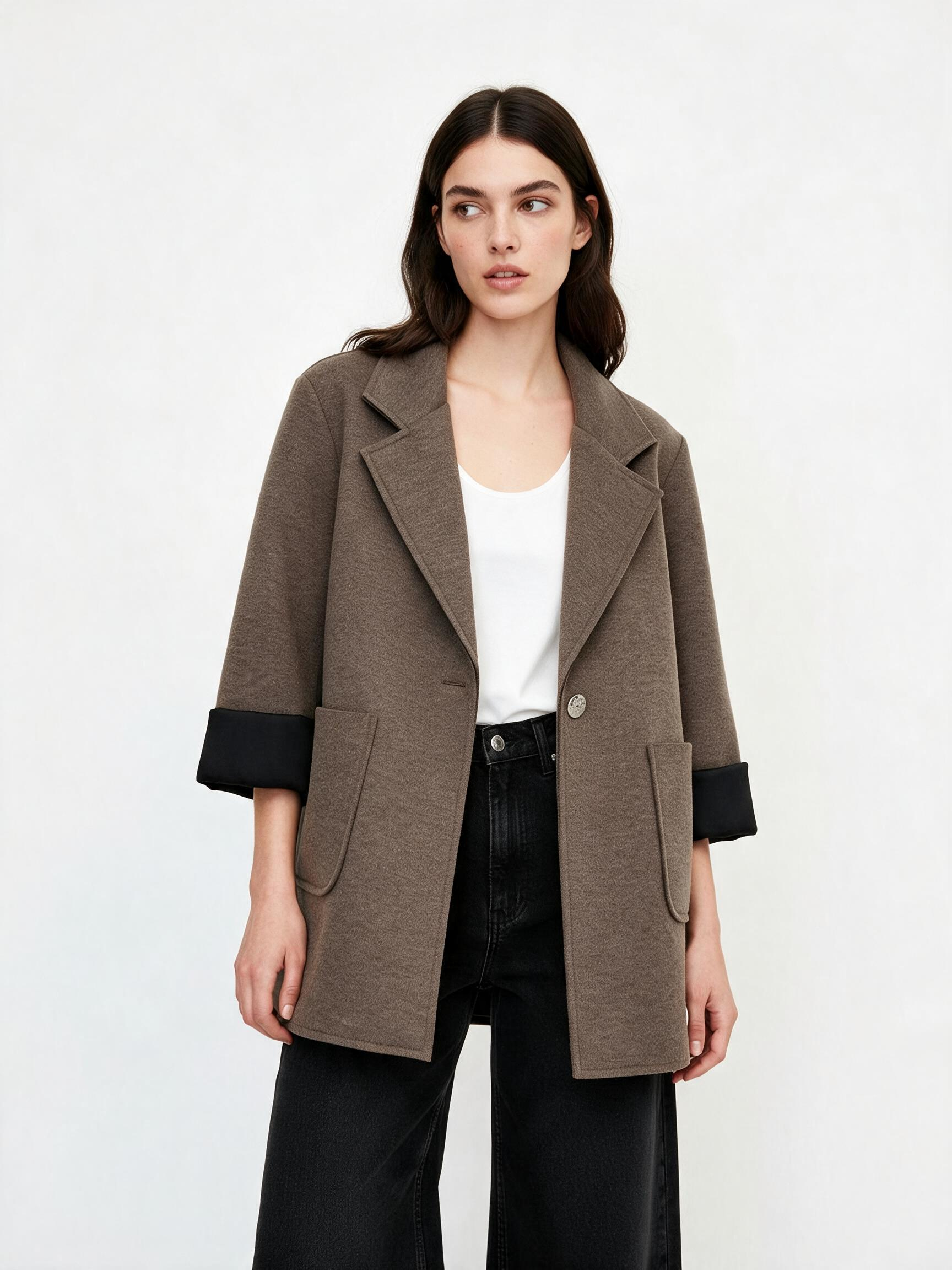 Longline Jacket with Collar