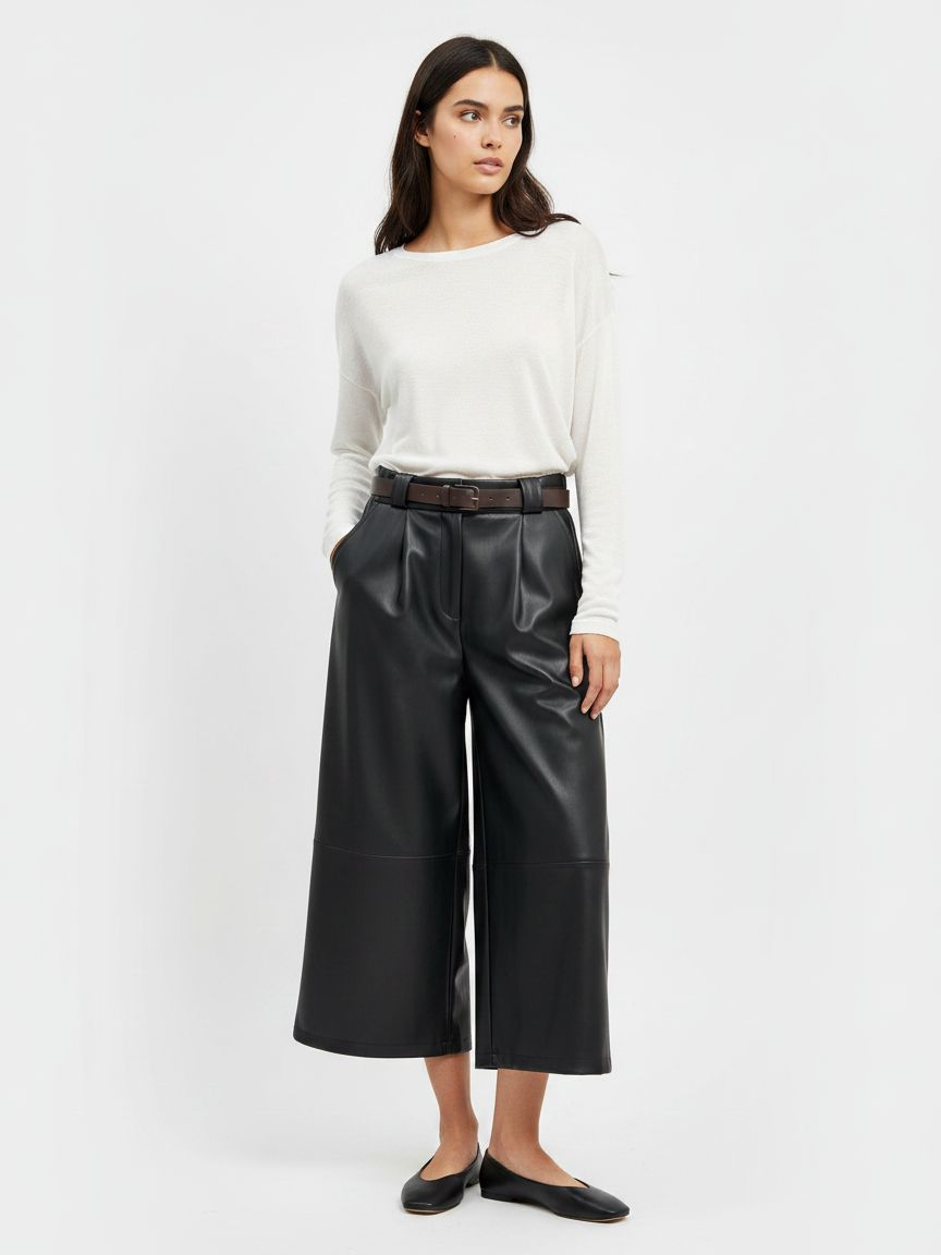 Pleated Culotte Trousers