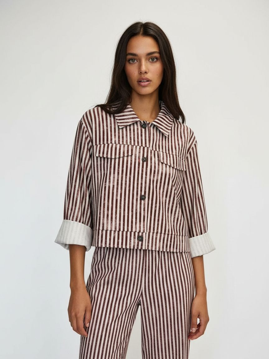 Cropped Shirt with Pockets